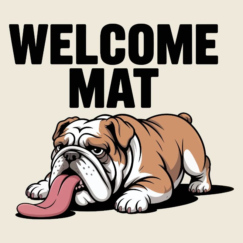 Willkommen Matte Bulldogge