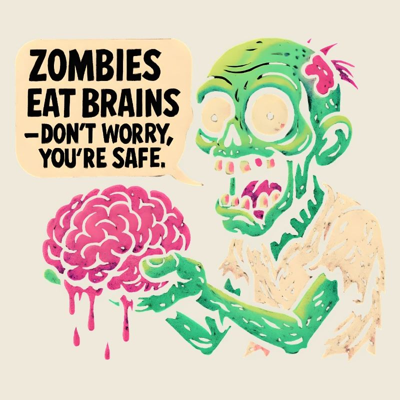 Zombie Gehirn Spaß Retro