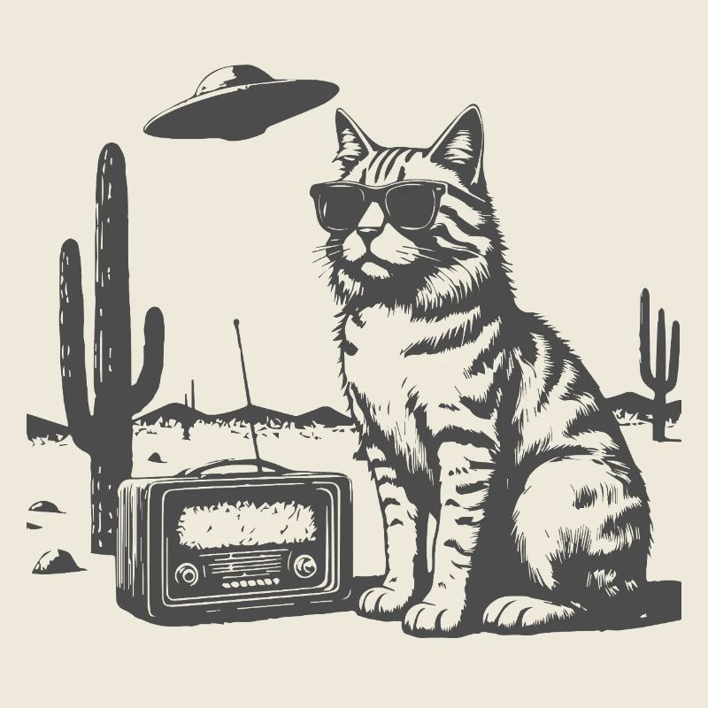 Lunettes de soleil chat en desert retro
