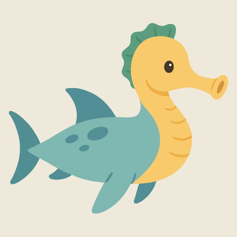 Hippocampe Requin dans la mer