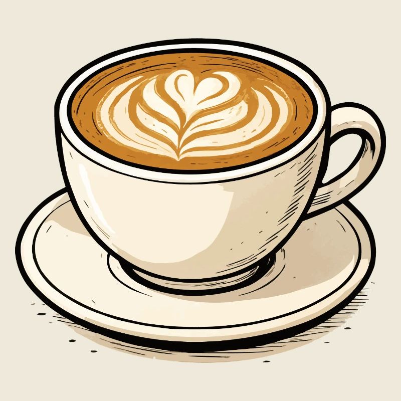 Kaffeeherz Latte Kunst