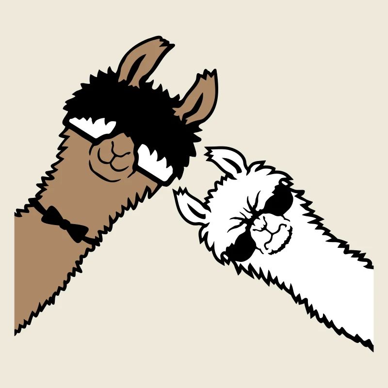 2 Cool Lamas Lunettes de soleil Funny Nerd Friends