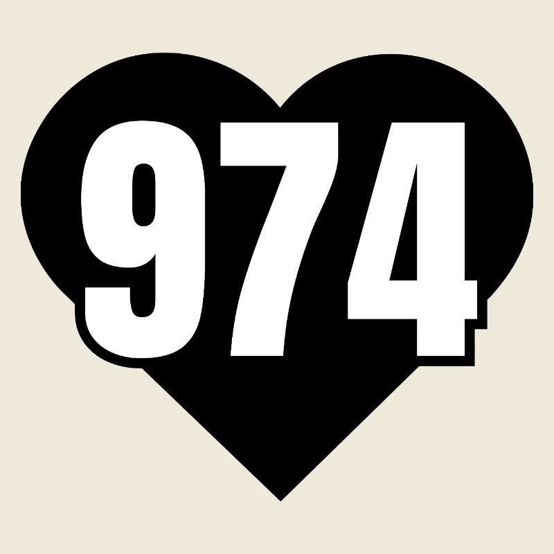 Nummer 974 in schwarz-weiß