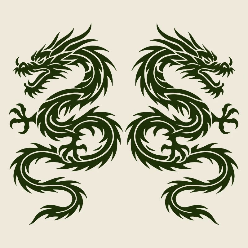 Double Yin Dragon Graphic