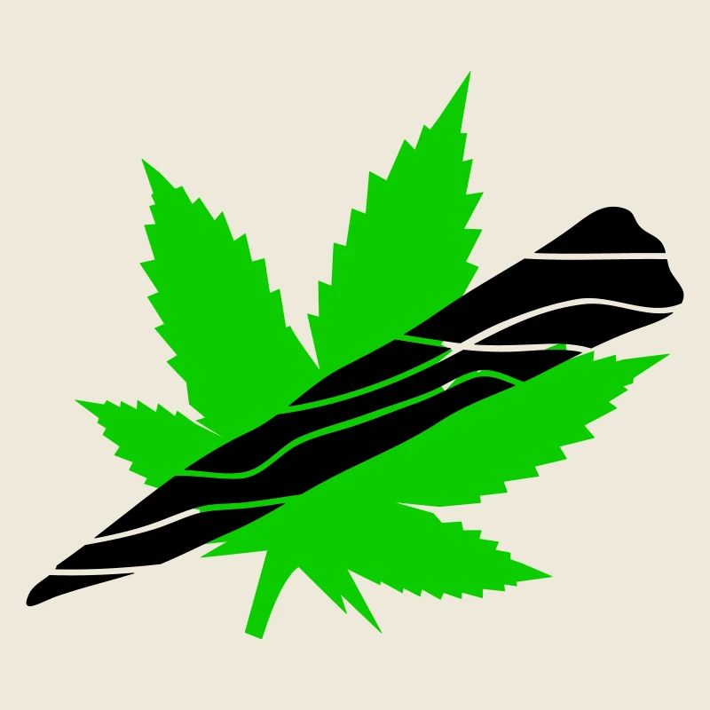 Neon Cannabis Leaf Graphic