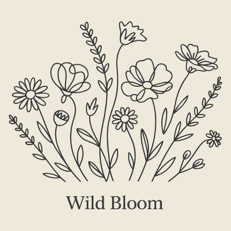 Floral Line Art
