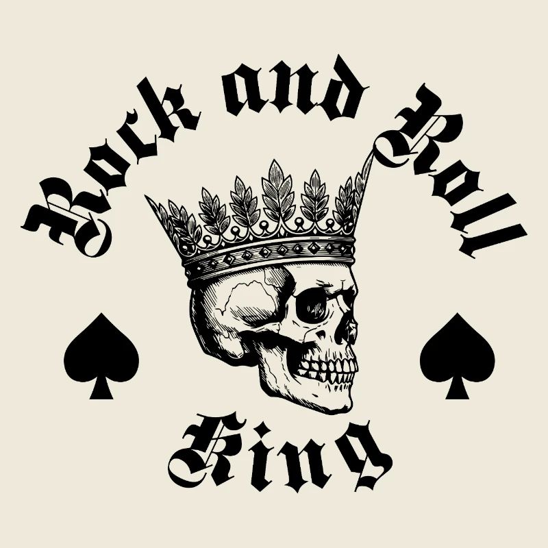 König des Rock'n'Roll-Logo-Designs