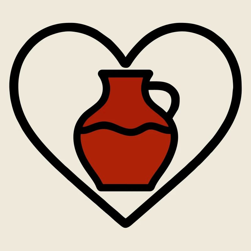 Ceramic Heart Vase Clay Creative Art