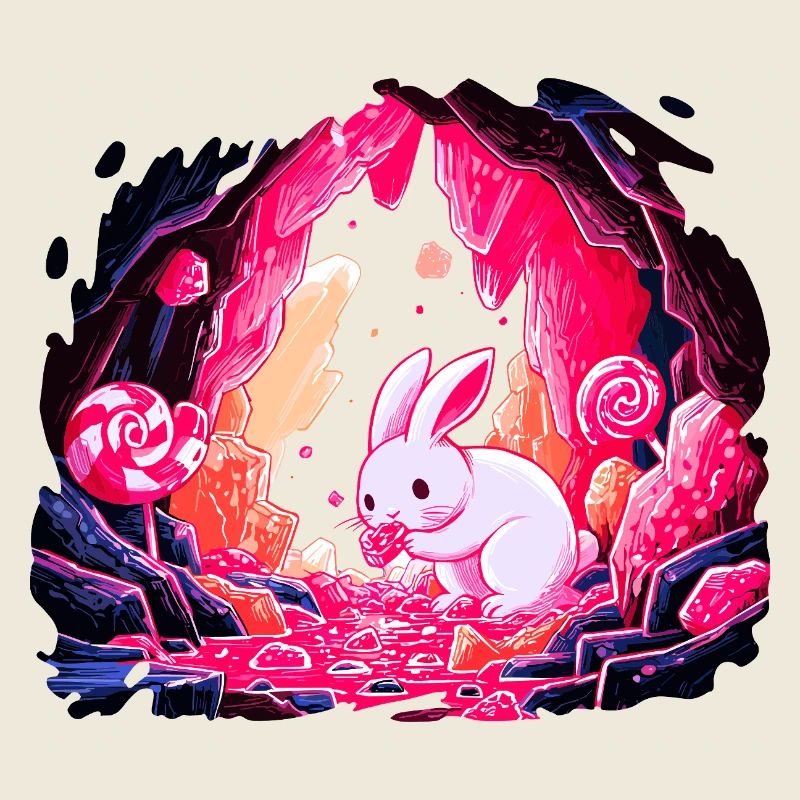 Le Lapin de la Chambre à Sucre dans la Forêt de Cristal