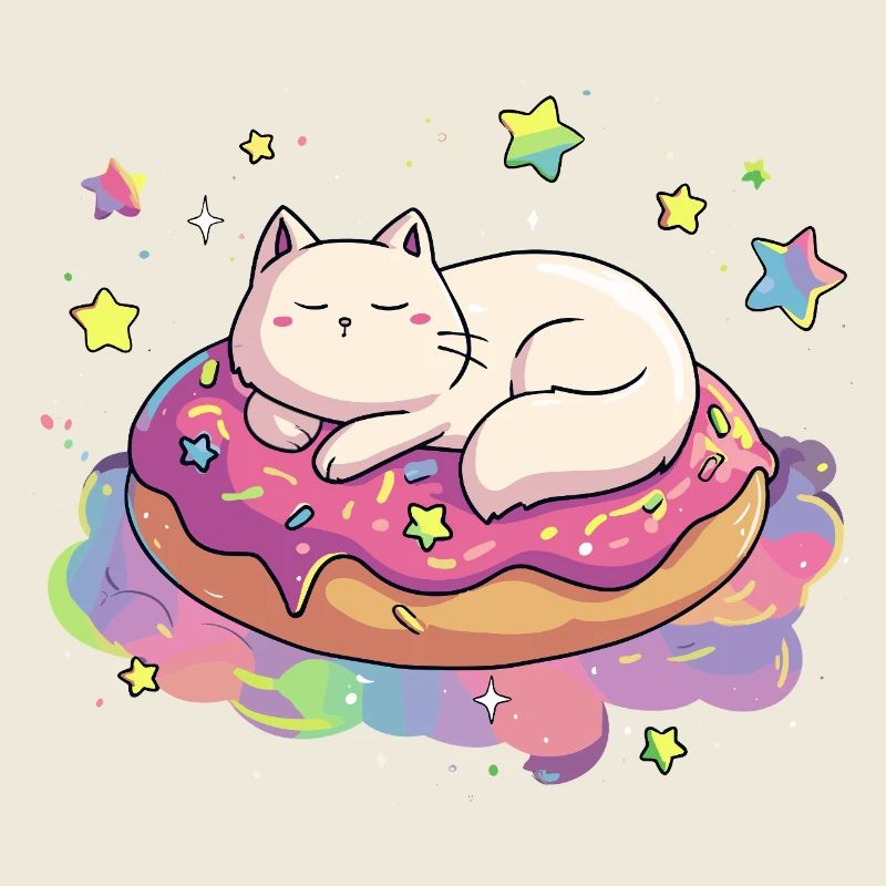 Cat Cuddle Donut Dream