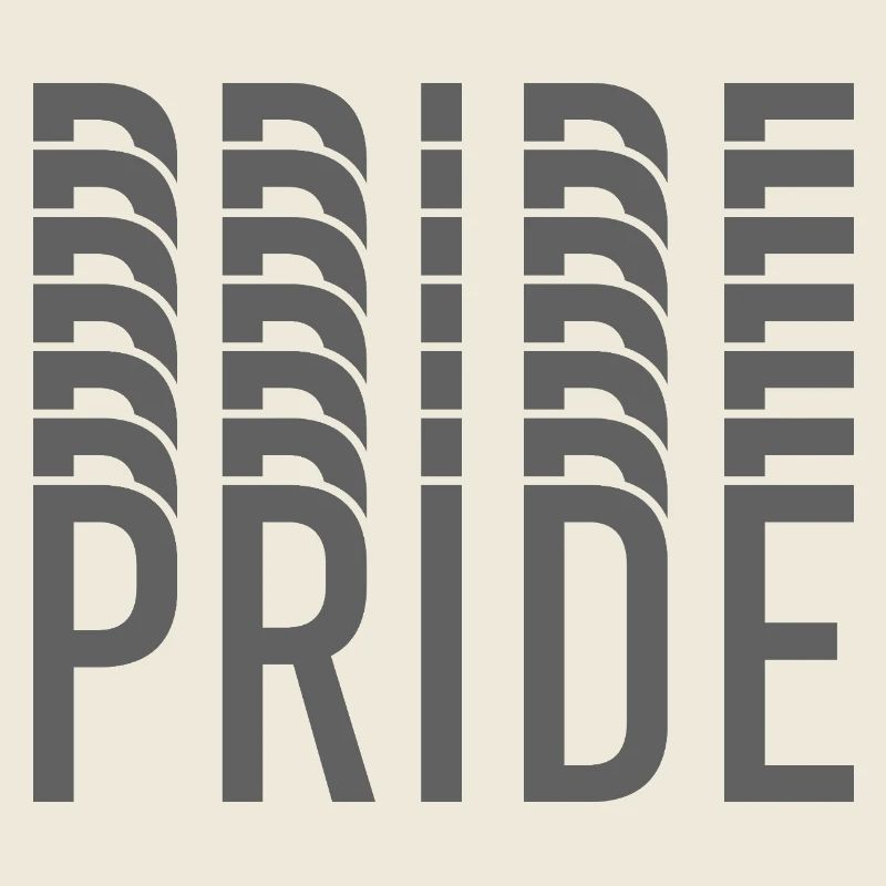 Monogramme Pride en nuances de gris