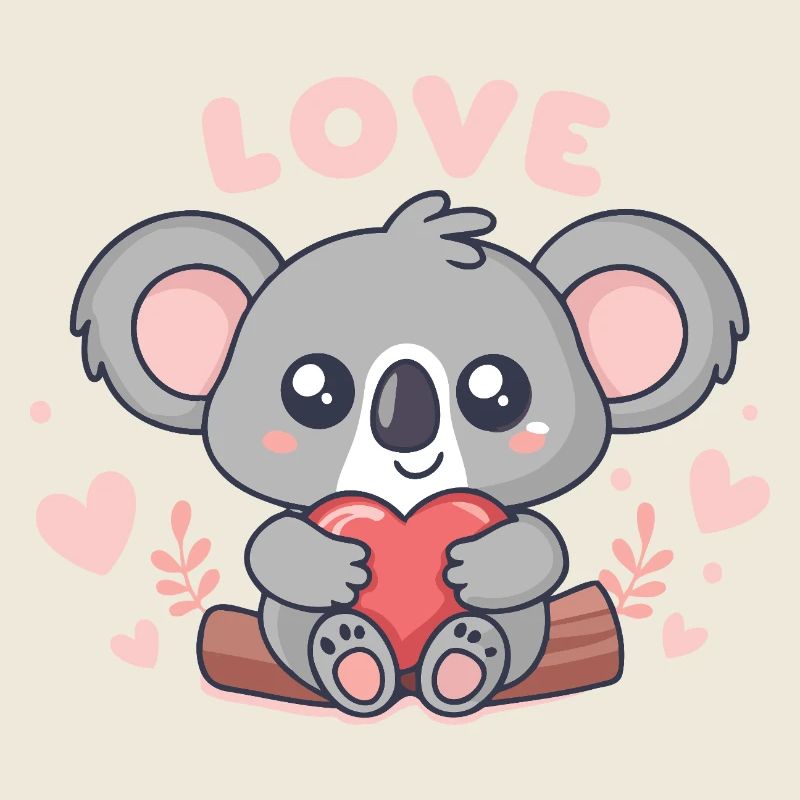 Koala Coeur Doux Love