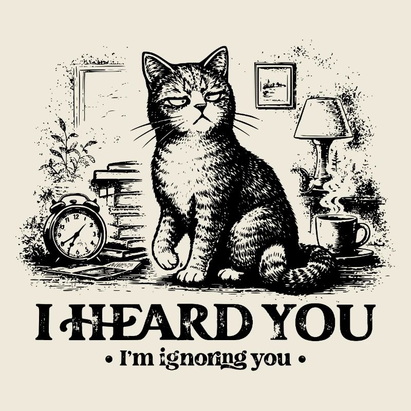 Je suis encore à la fois Katze Ignorieren Shirt