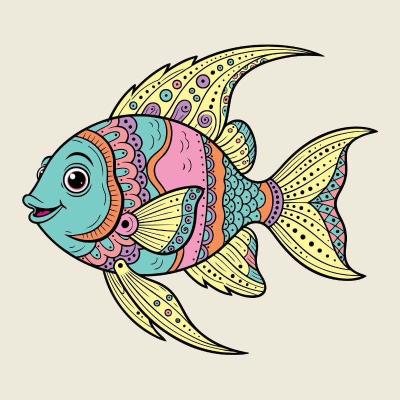 Bunte psychedelische Korallenfische