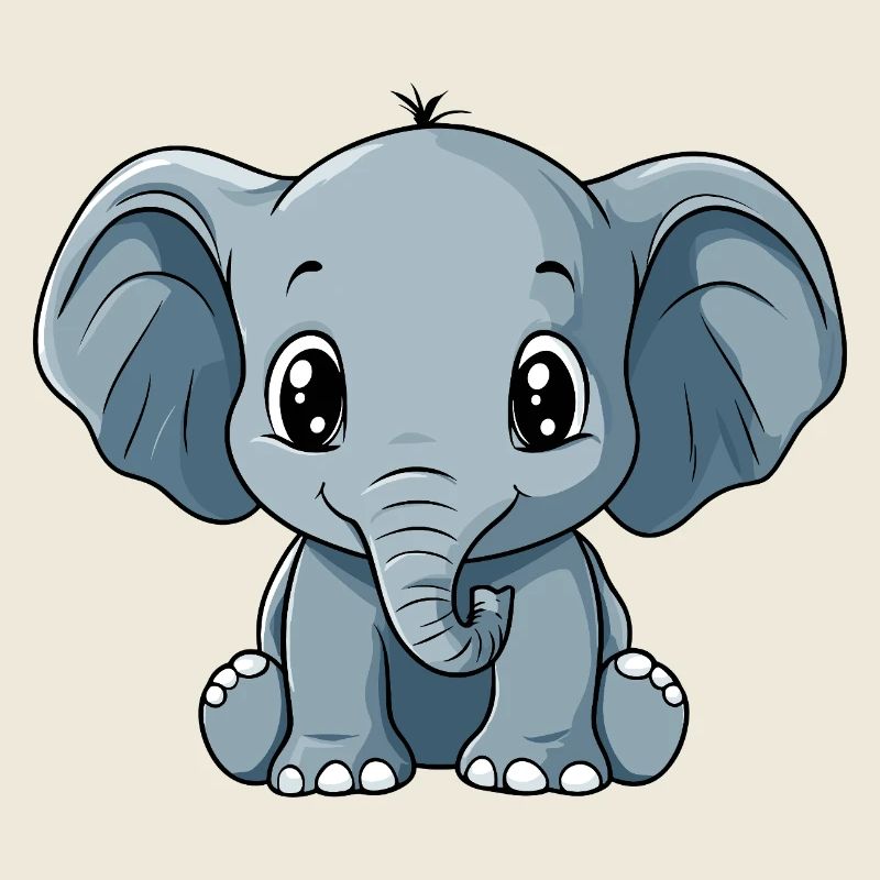 Dessin animé du petit ami éléphant
