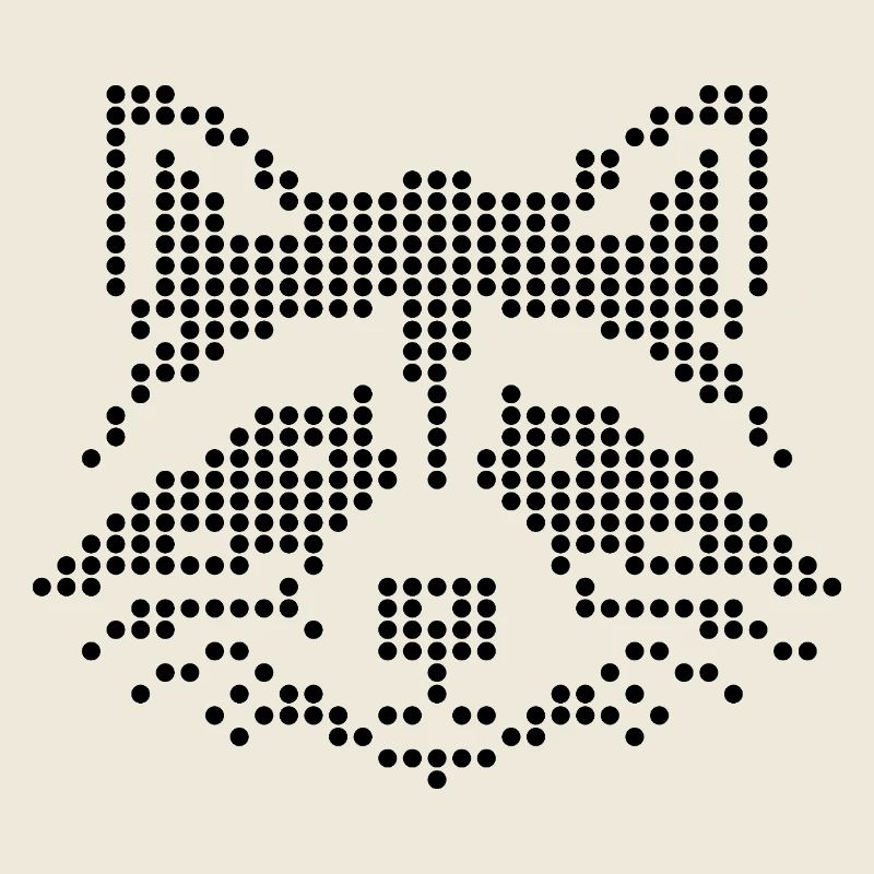 Geometrisches Waschbärendesign