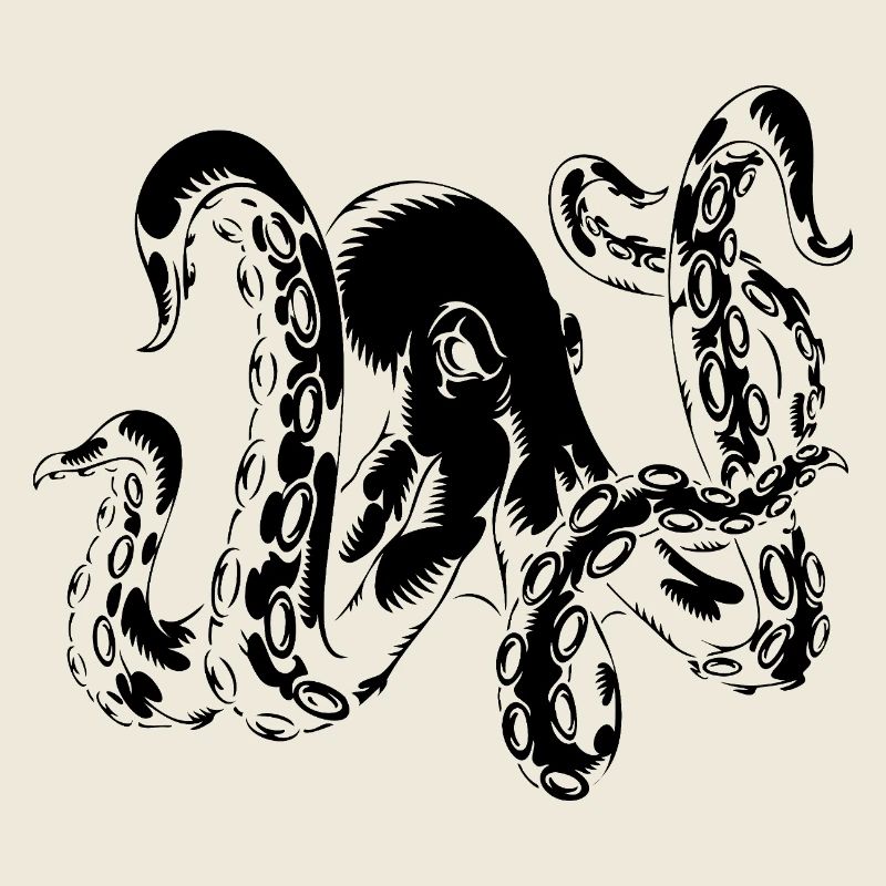 Octopus motif – octopus from the deep sea!