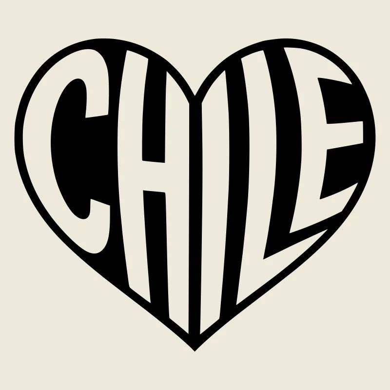 Typographie du cœur chilien