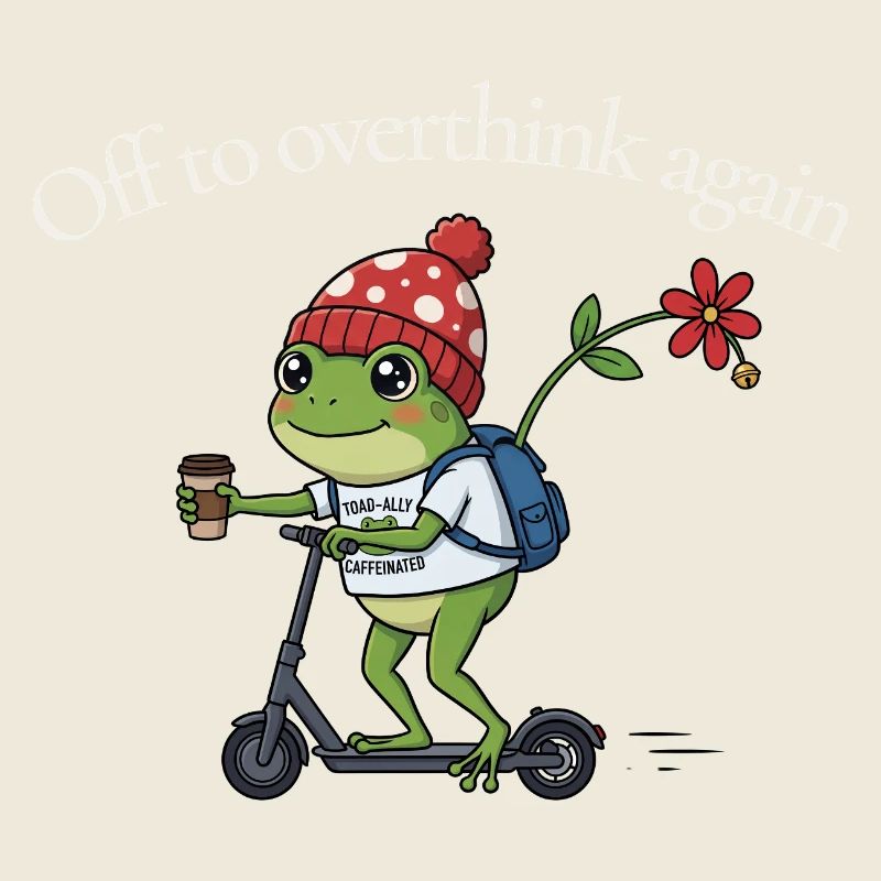 Grenouille sur le scooter — Repenser
