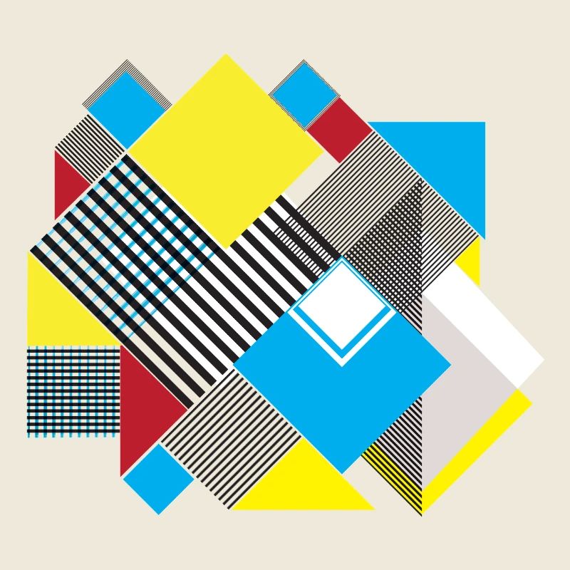 Geometrische Farbquadrat-Komposition