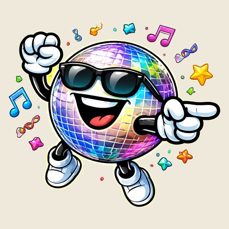 Fête dansante Rainbow Disco Ball