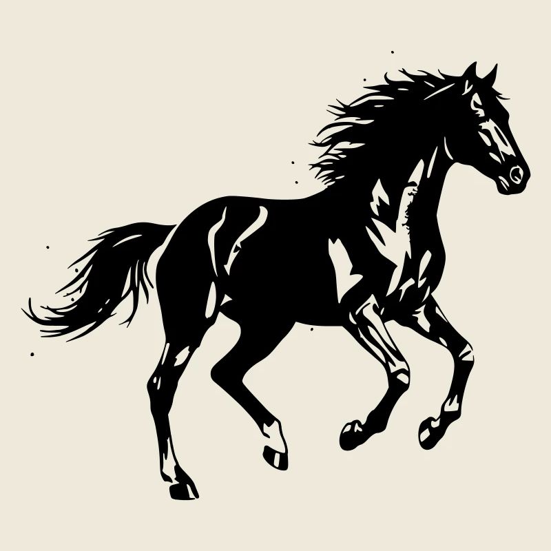 Horse Gallop Silhouette Wild
