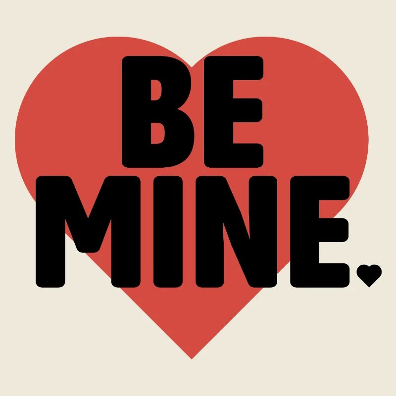 Typographie audacieuse de Be Mine Heart