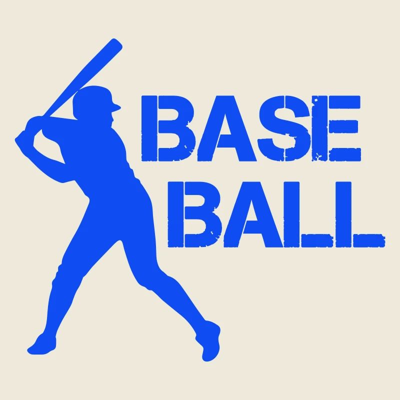 Baseball Silhouette in Blitzblau