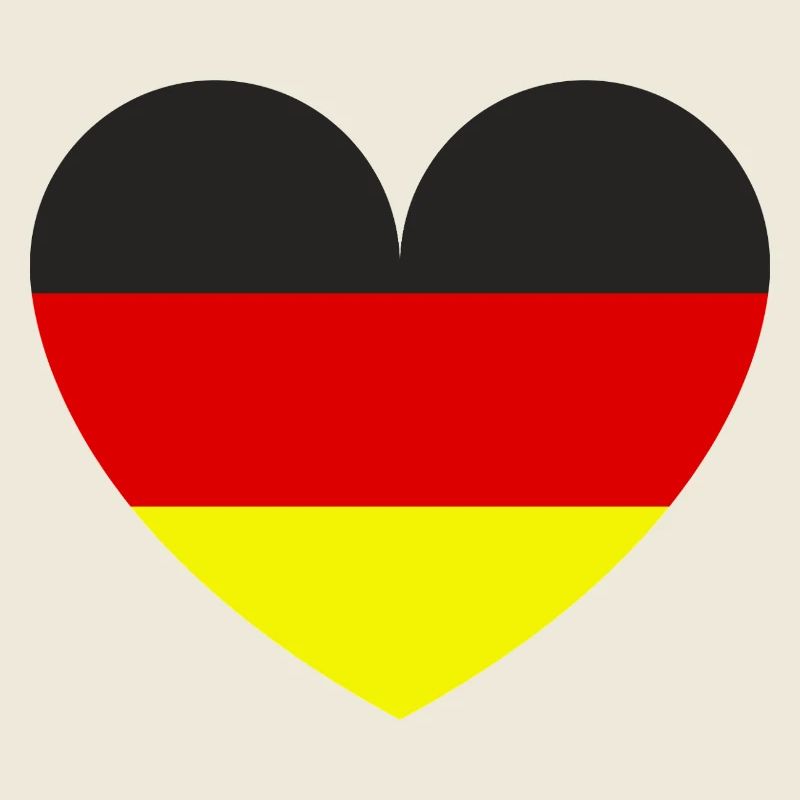 Drapeau allemand en forme de cœur