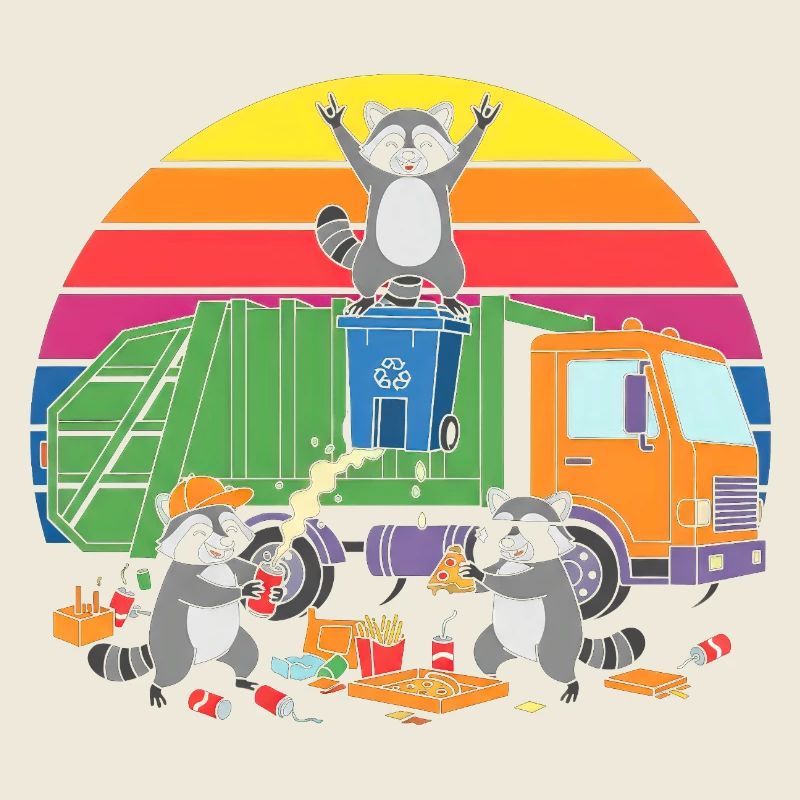 Recycling-Räuber im Regenbogen