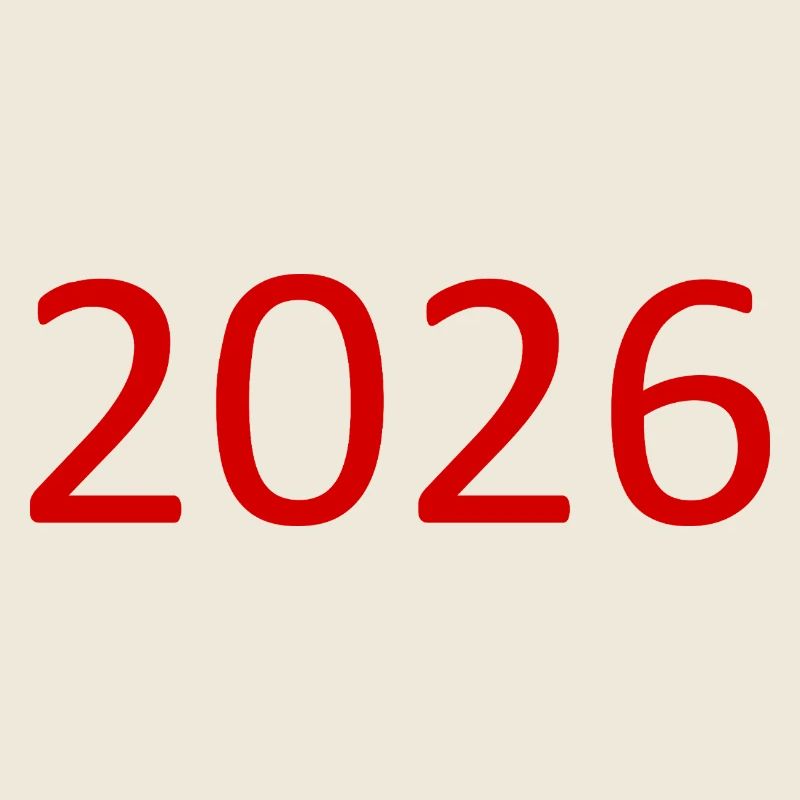 2026 Zahl rot