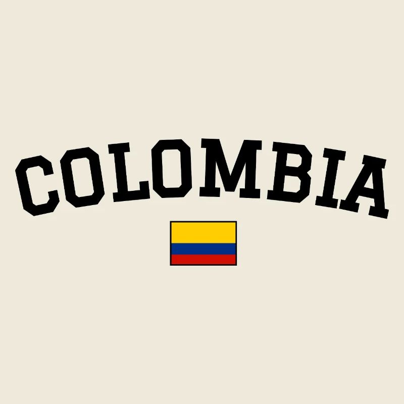 Colombia Flag Design Black