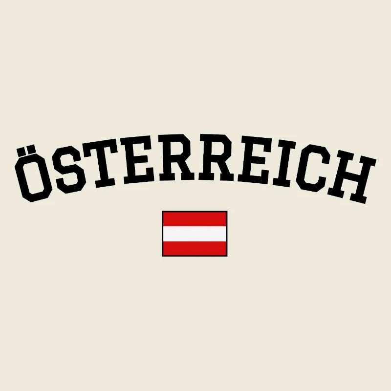 Österreich Flagge Design Schwarz
