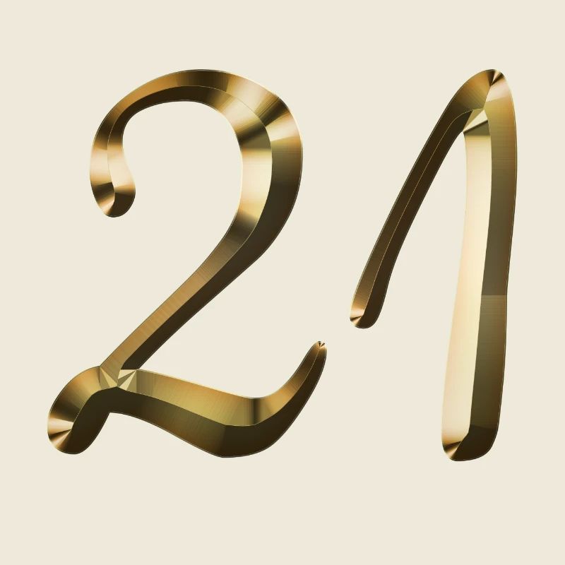 21 ans 21 ans or 21 ans cadeau d'anniversaire