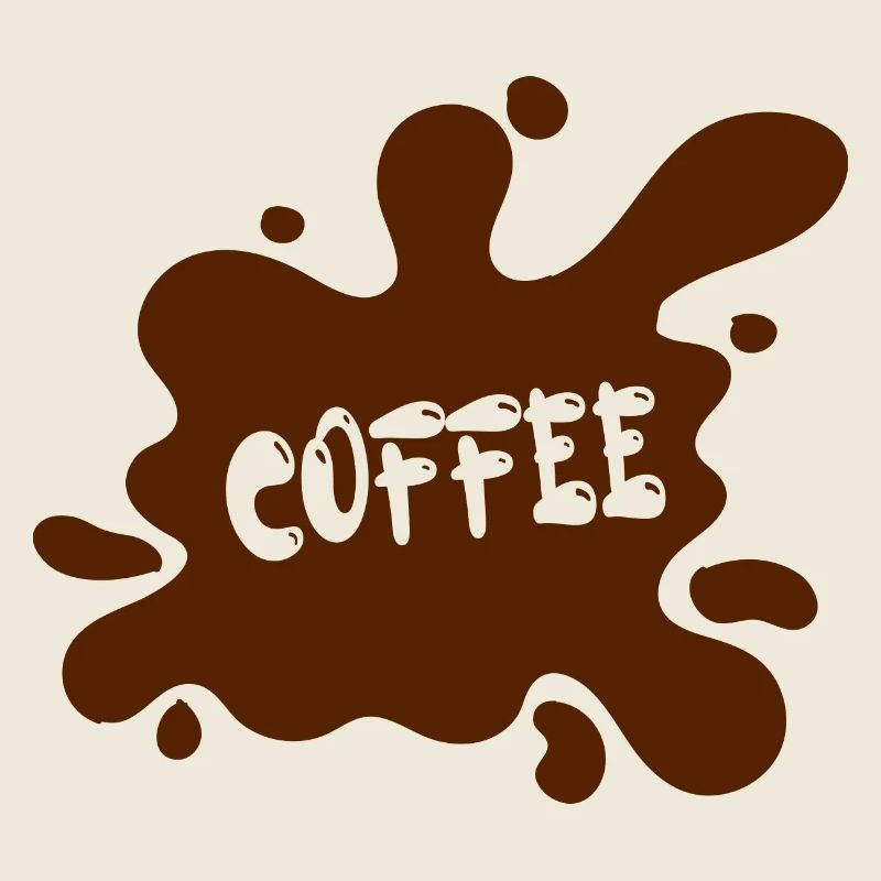 Kaffeefleck mit künstlerischem Design
