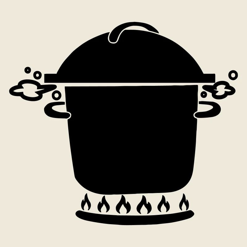 Poêle à soupe sur brûleur à gaz