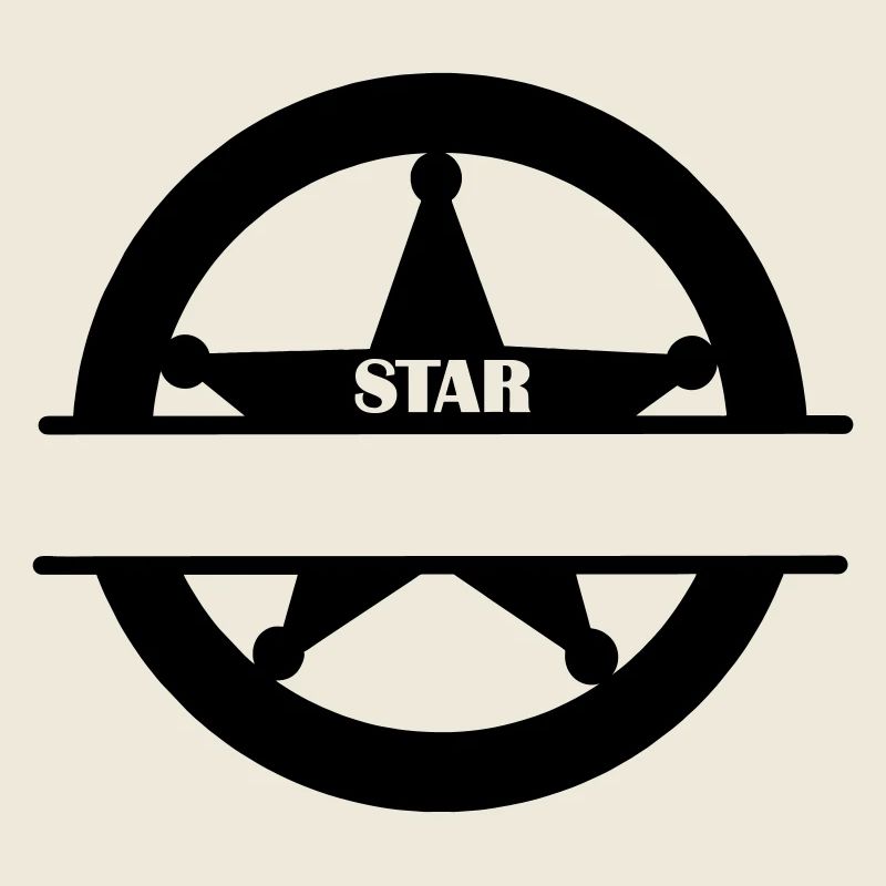 Marshal star in circle monogram