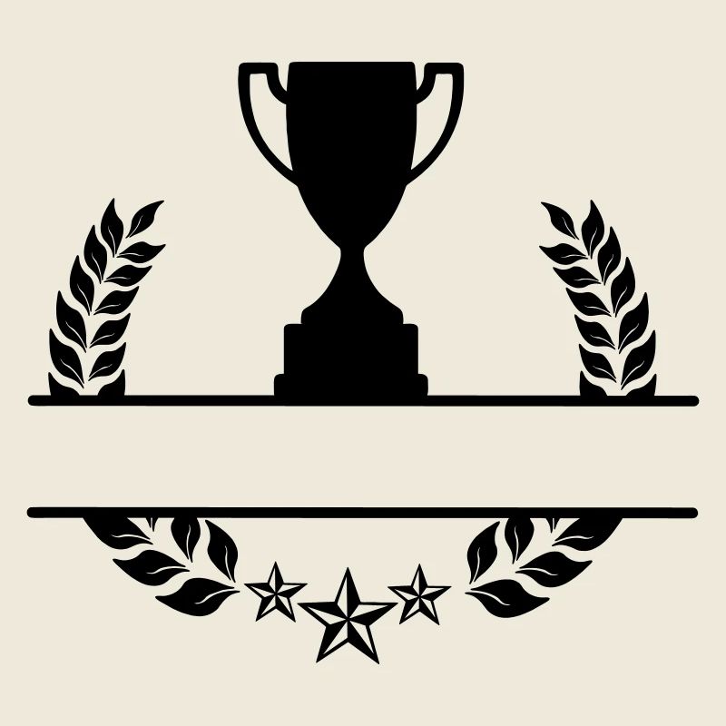 Laurel wreath monogram cup