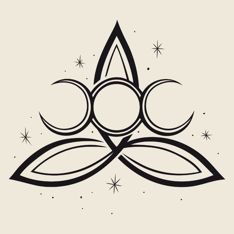 Trinity Triquetra Symbol Mond Triple Moon