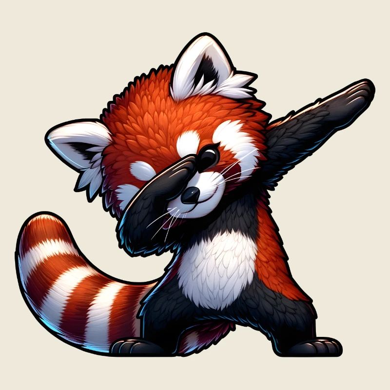 Roter Panda Dab – Kawaii Tanz Motiv