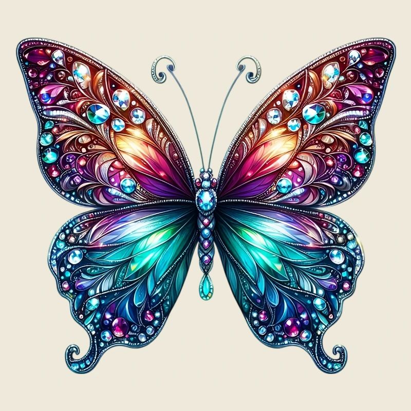 Papillon Diamant Diamants Cristaux Cristal