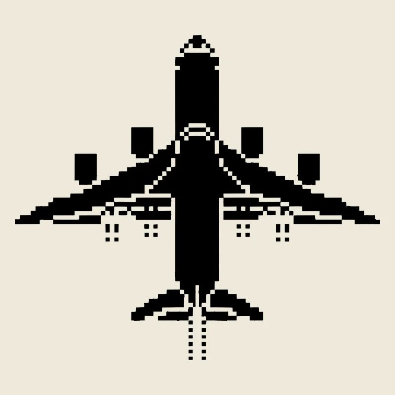 Flugzeug Pixel Art