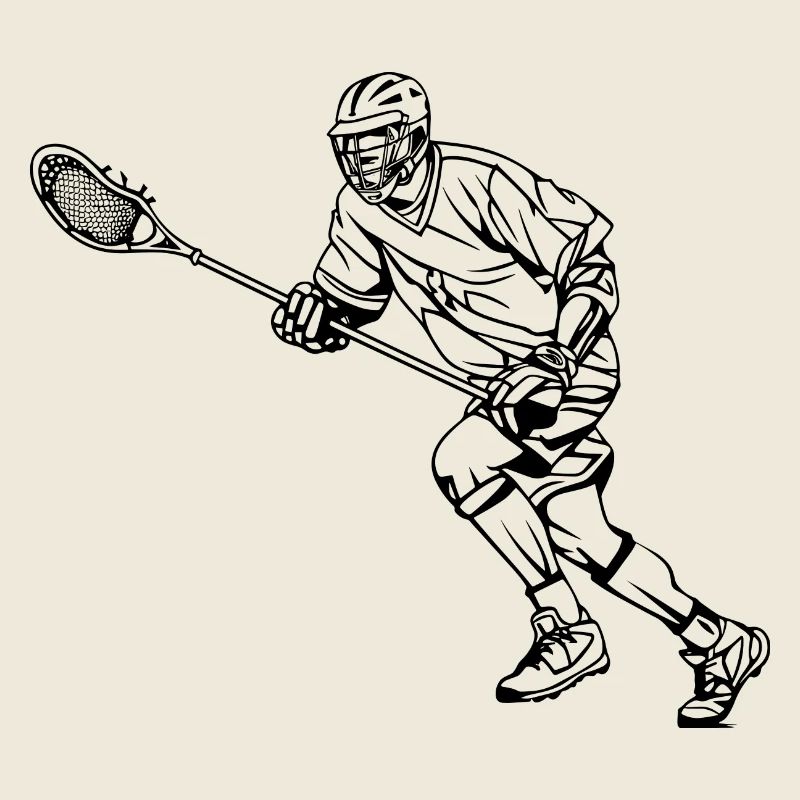 Lacrosse Player Sketch