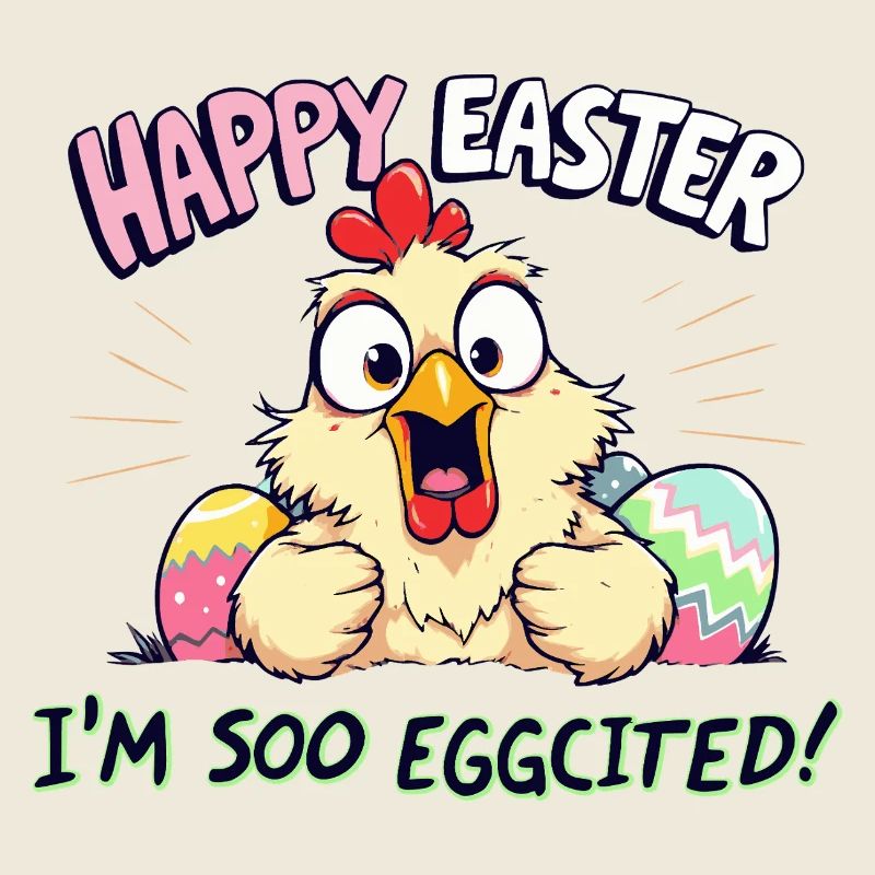 frohe Ostern happy easter i am eggcited
