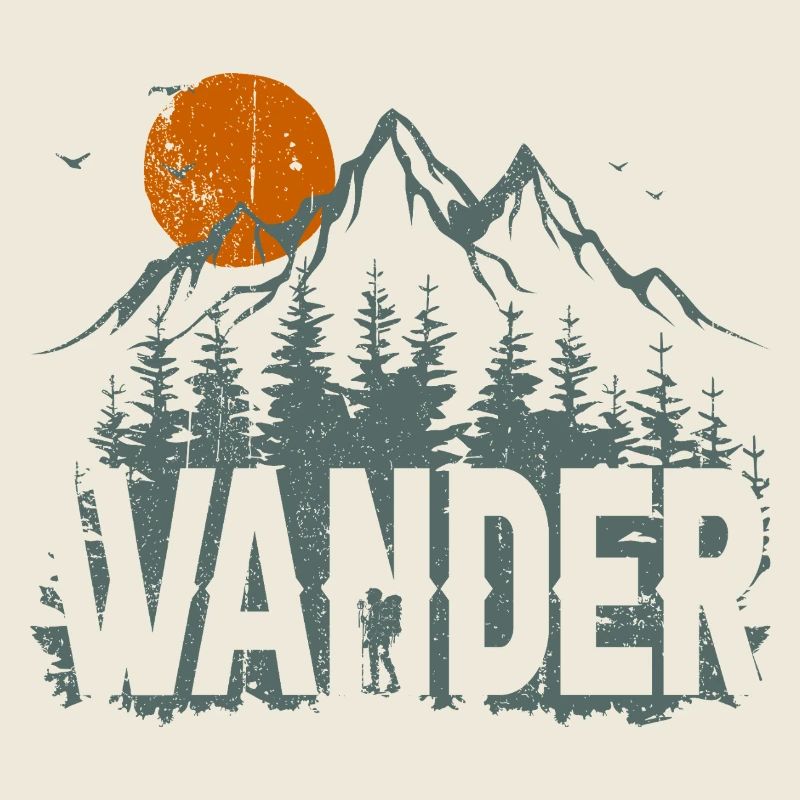 Conception de l’explorateur de la nature sauvage de la montagne