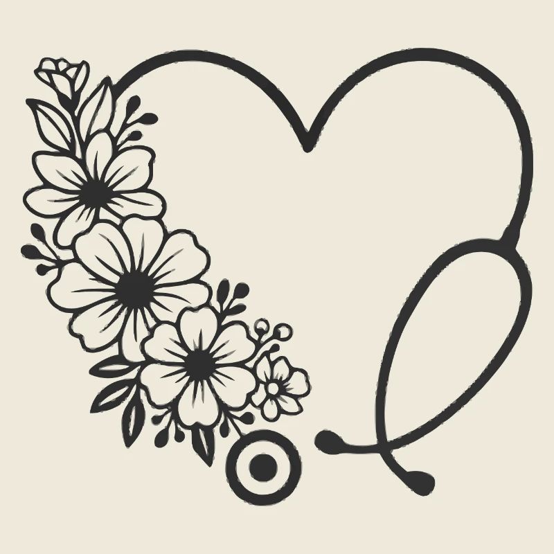 Conception de poussette en forme de cœur floral