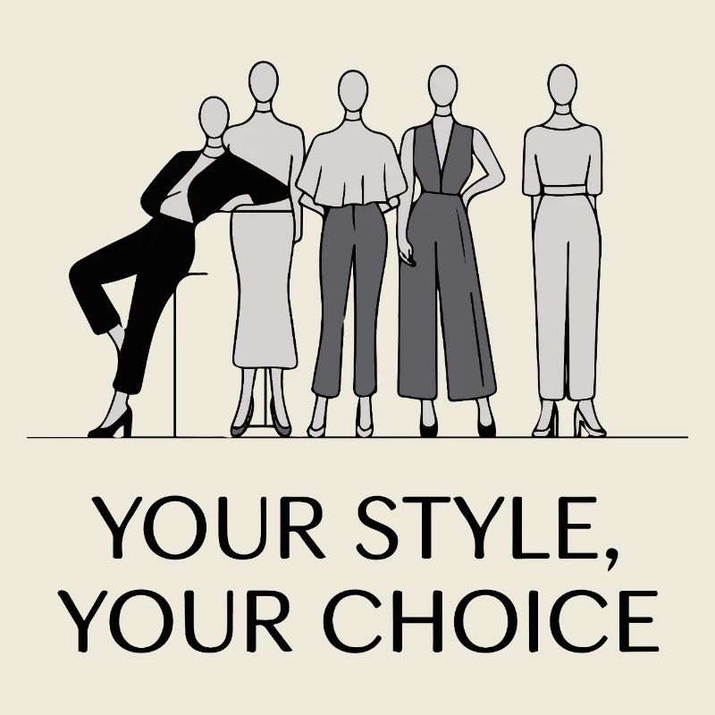 Elegantes monochromes Modeillustrationsset