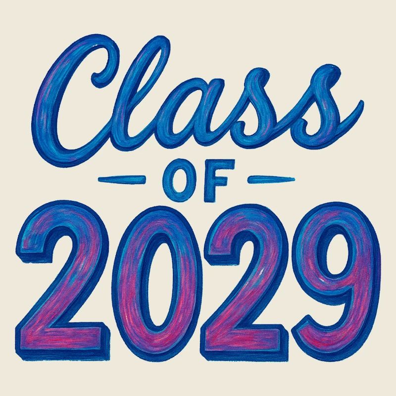 Abschlussklasse von 2029, stilisierter Text
