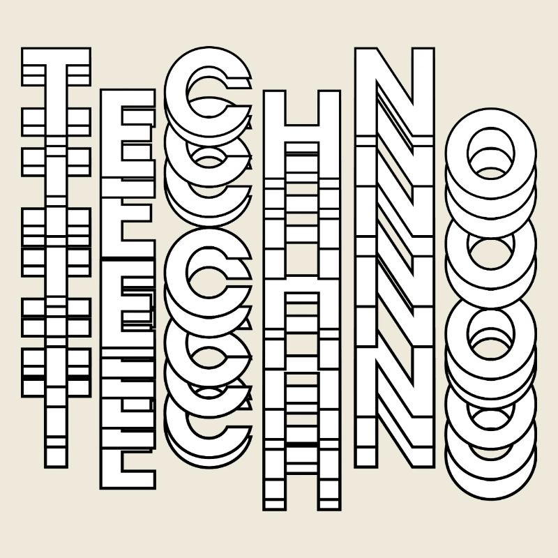 Conception de typographie techno futuriste