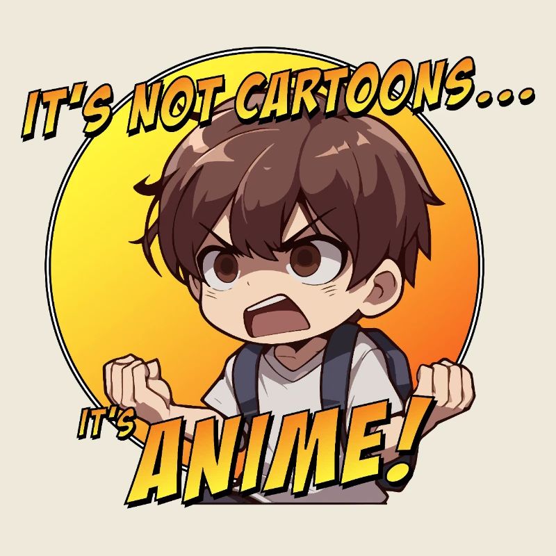 Chibi Anime Criant et Fier